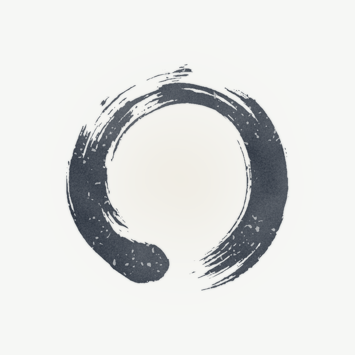 Antique ink brush circle, the Silver Lake Solutions ensō